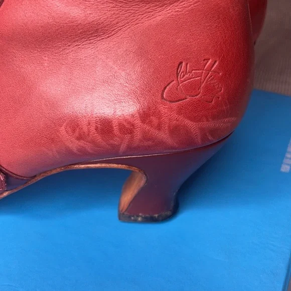 John Fluevog Red Ankle Boots - Picture 5 of 13